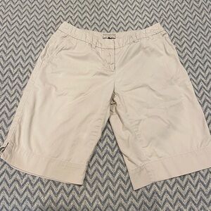 Manhattan Chino Khaki Bermuda Shorts – Size 2 – Stretch Cotton